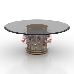 Table Flower Round 3d model download