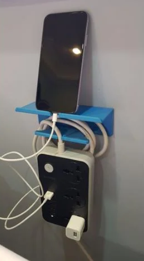 Extension Cord Holder with Phone Shelf