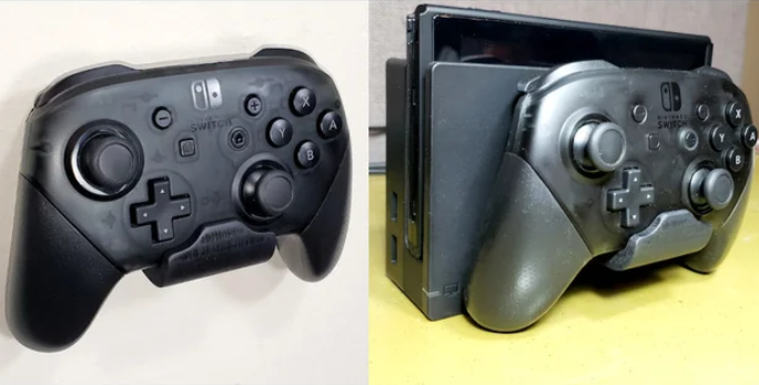 Nintendo Switch Pro Controller Mount - Mounts on Wall or Switch