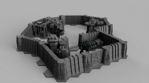 American Mecha - Mk III Hex Walls - DownloadFree3D.com