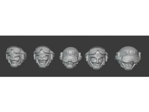 Angry Spaceguards Veteran Heads Clean