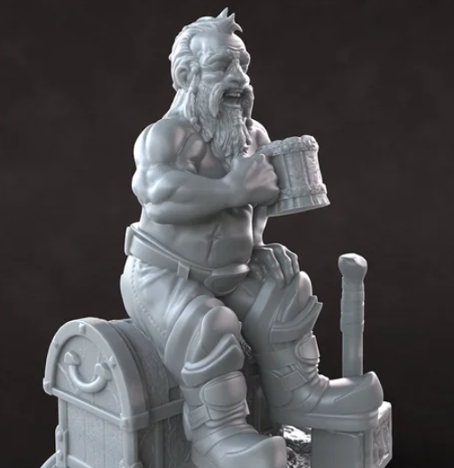 Cheerful Dwarf Miniature