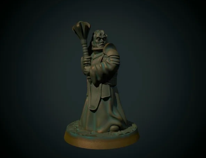 Cleric 28mm (supportless, FDM friendly)