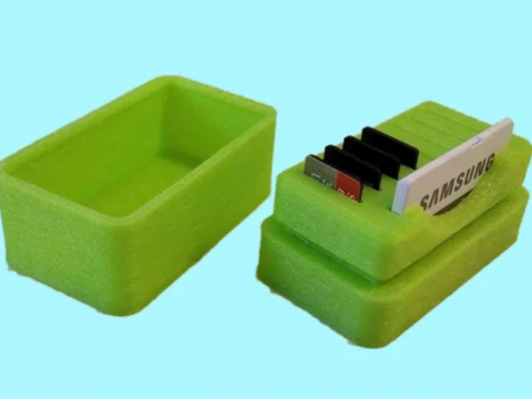 Flexible Rubber MicroSD Storage Box