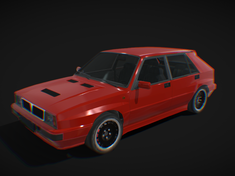 Italian Group 4 Hot Hatch - Low poly model
