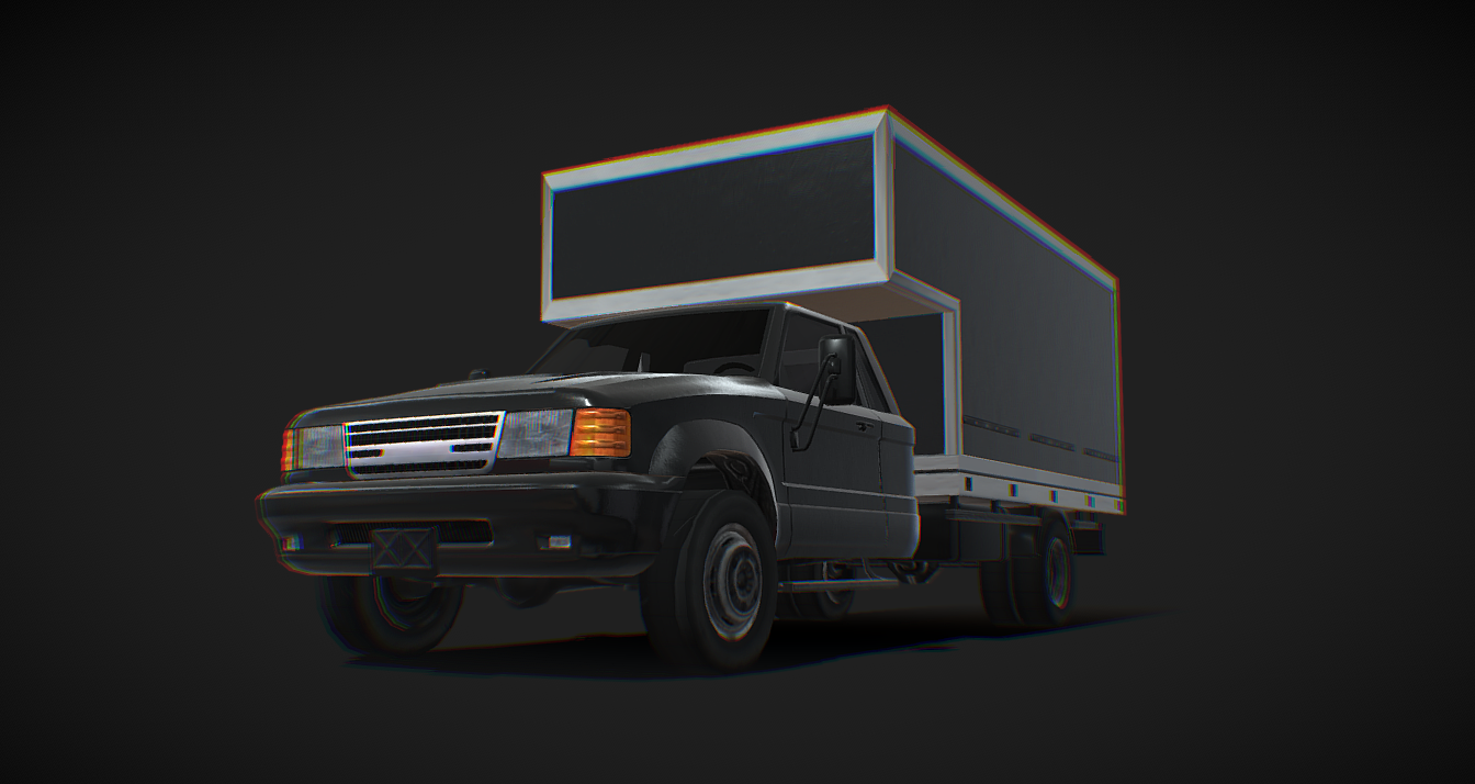 Light Box Truck - Low poly model