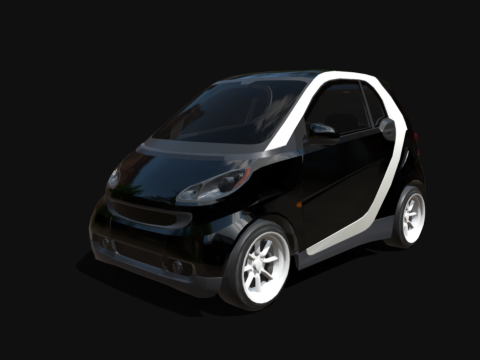 Smart ForTwo w451 Low poly model