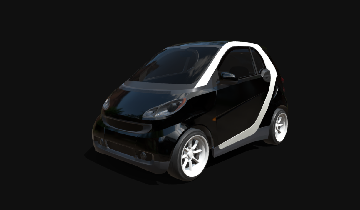 Smart ForTwo w451 Low poly model