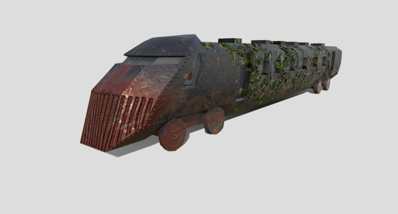 Apocalyptic train (Low poly)