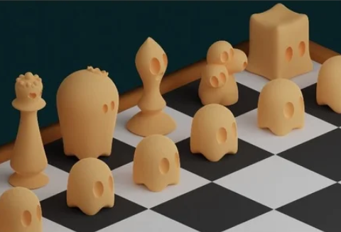 Cute Ghost Chess Set
