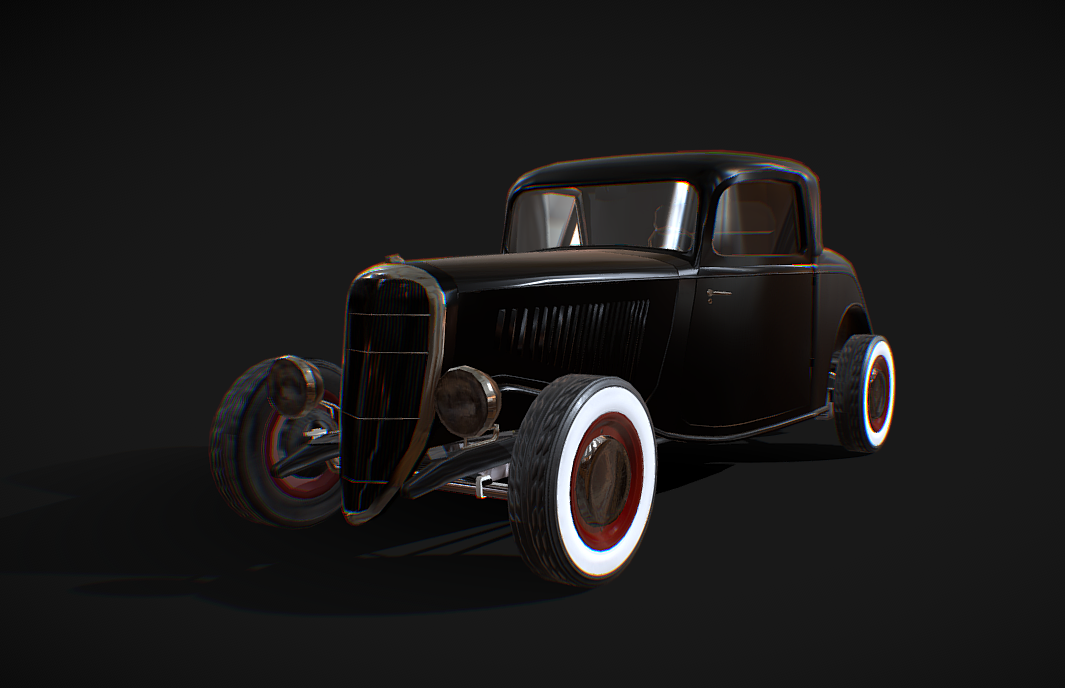 Ford Hot rod - Low poly model
