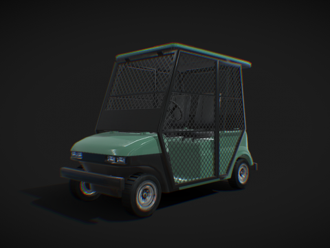 Golf car - Low Poly model