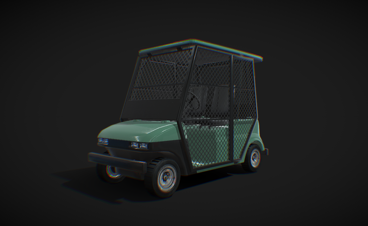 Golf car - Low Poly model