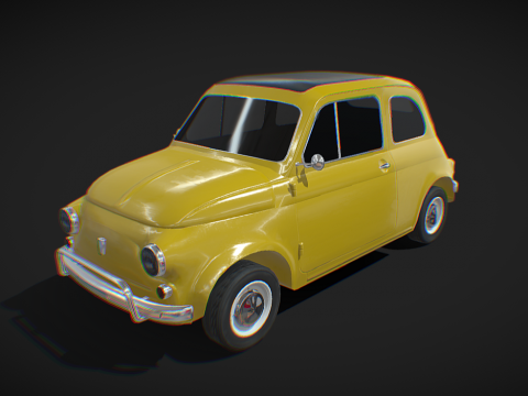 Italian compact car - Low poly model