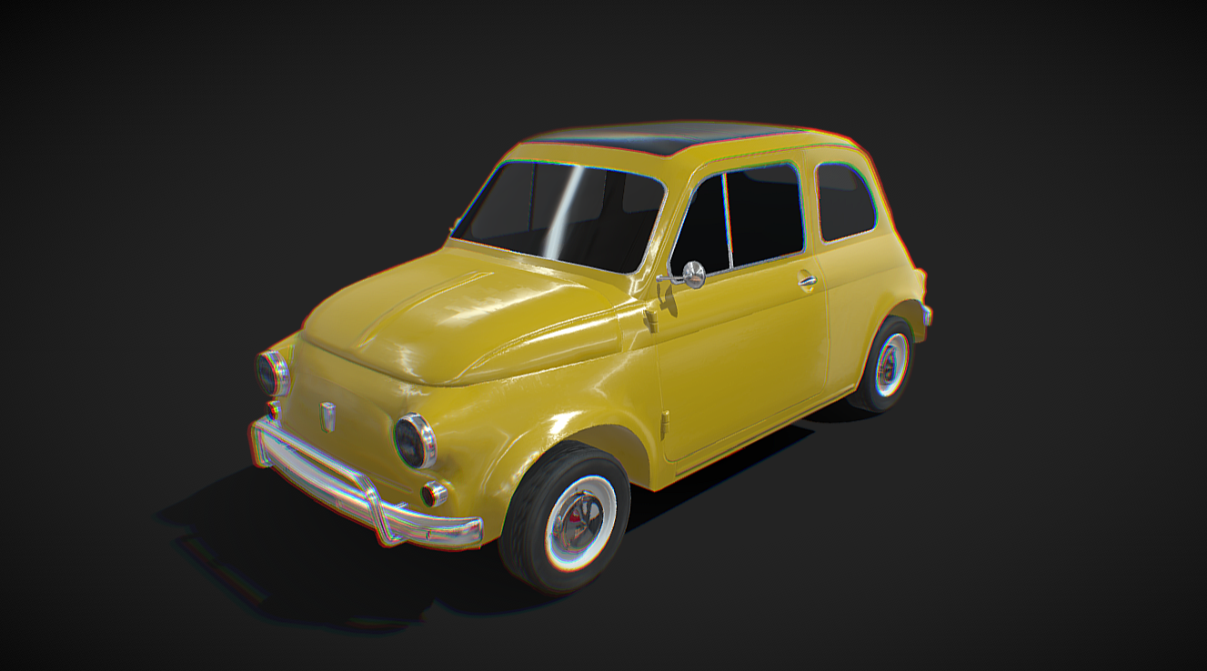 Italian compact car - Low poly model
