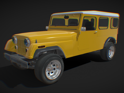 Jeep CJ7 Extended - Low poly model