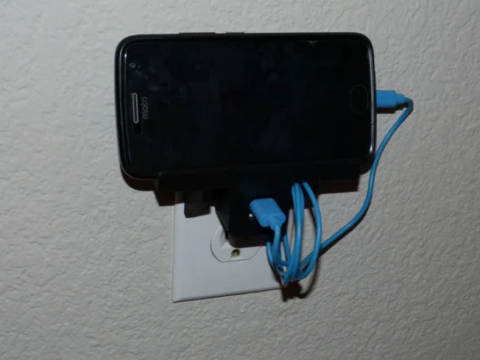Phone Outlet USB Charger Shelf