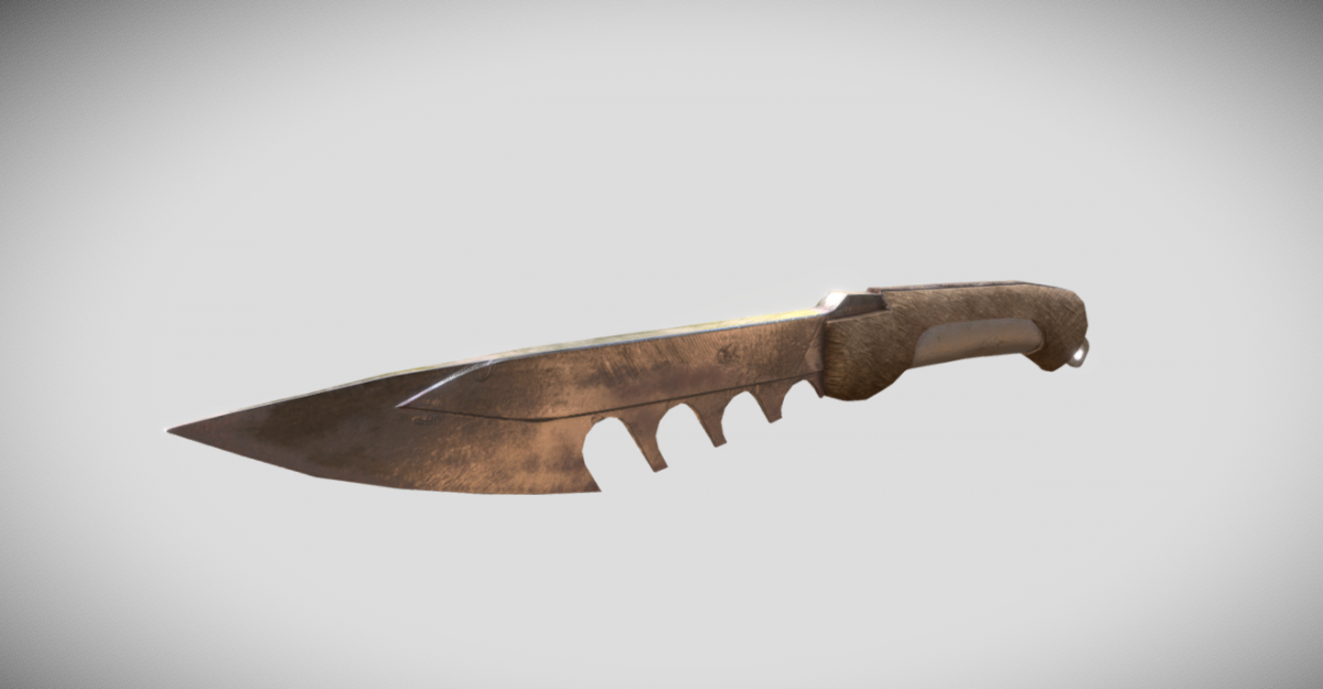 Rusted Knife Asset - DownloadFree3D.com