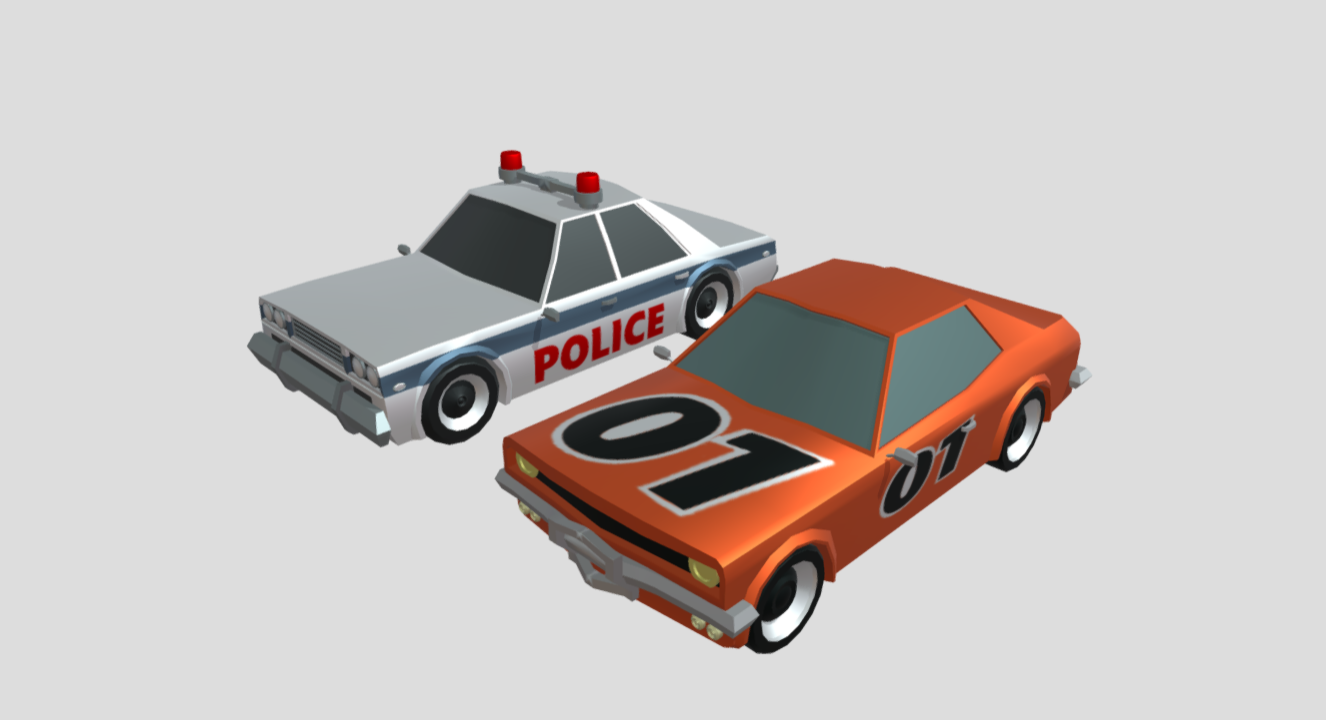 Low poly cars