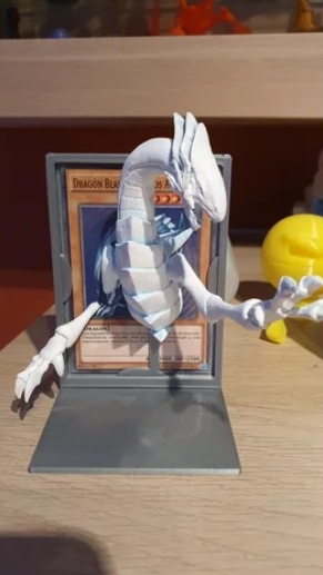 Blue-Eyes White Dragon with stand