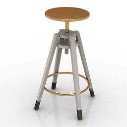 Chair bar Gilded Barstools 3d model
