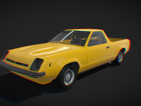 Derby utility coupe '78 - Low poly model