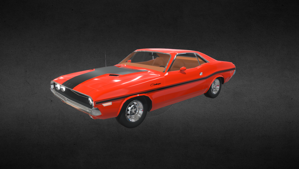 (Low-poly) Dodge Challenger RT (1970)