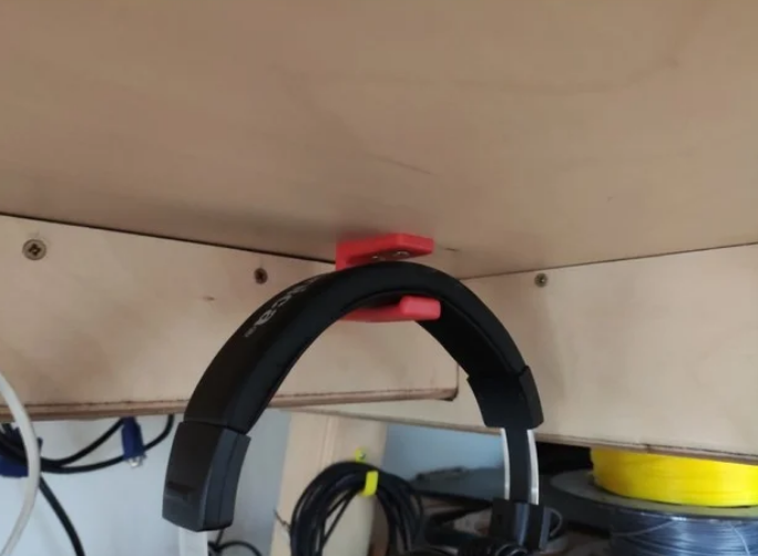 Headphones simple underdesk hook 