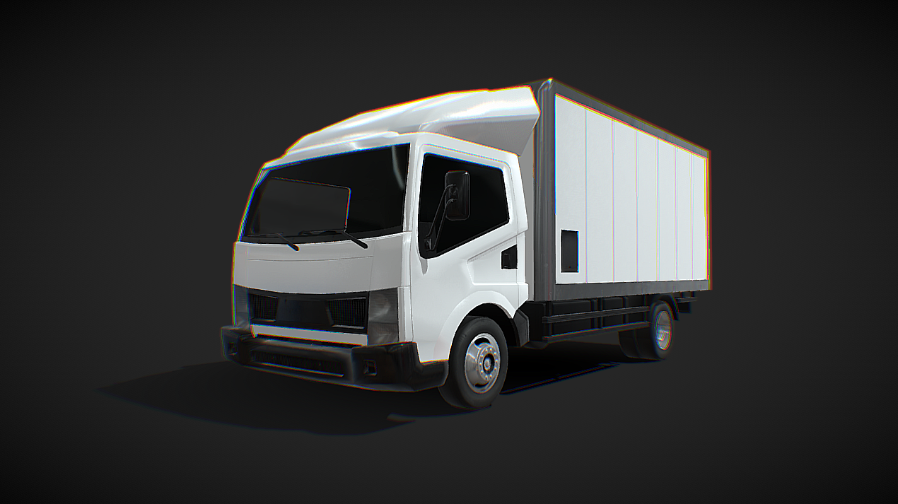 Light Commercial Truck '07- Low poly model