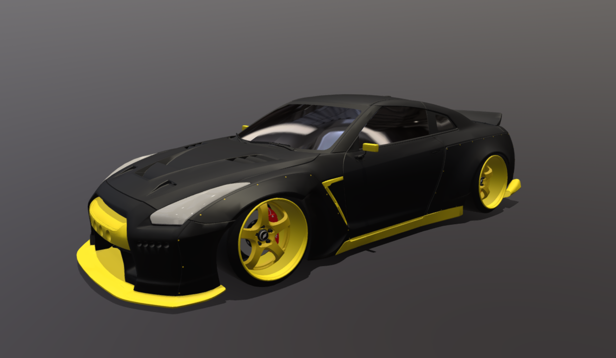 Nissan GTR Liberty Black and Gold