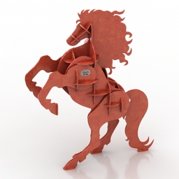 Rack cosmorelax red horse 3d model