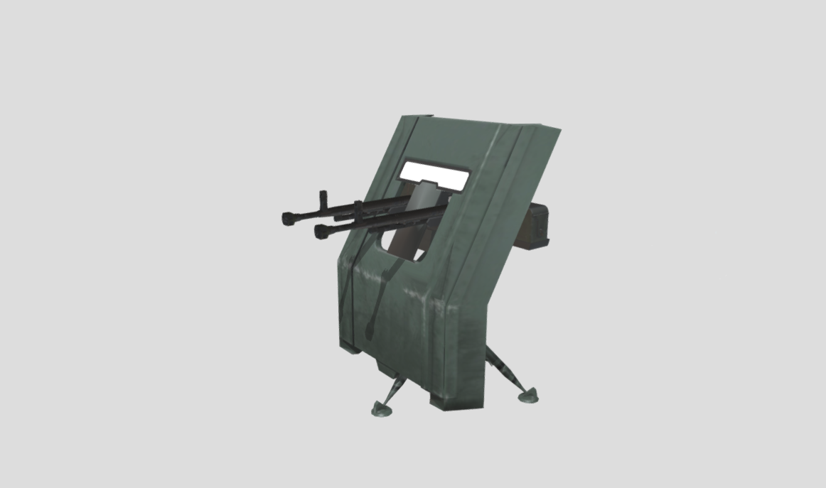 Twin Dshk Shielded Tri-pod emplacement