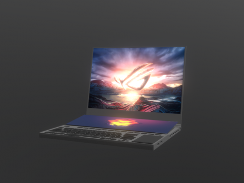 Low-poly Rog Zephyrus Duo 15 laptop