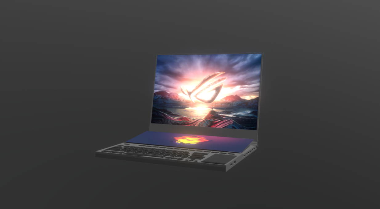 Low-poly Rog Zephyrus Duo 15 laptop