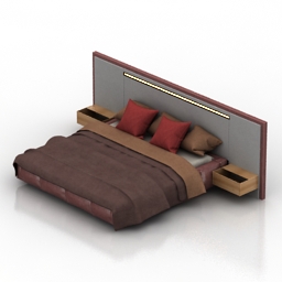 Bed brown 3d model