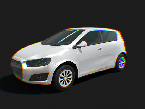 Modern Hatchback - Low Poly model