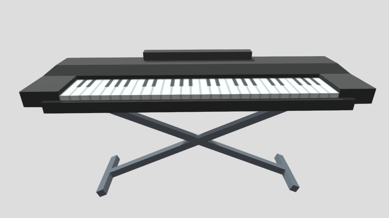 Prop Instrument Keyboard Ultra Low poly
