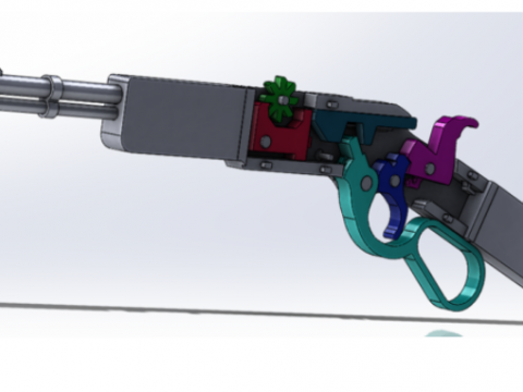Lever Action rubber band gun