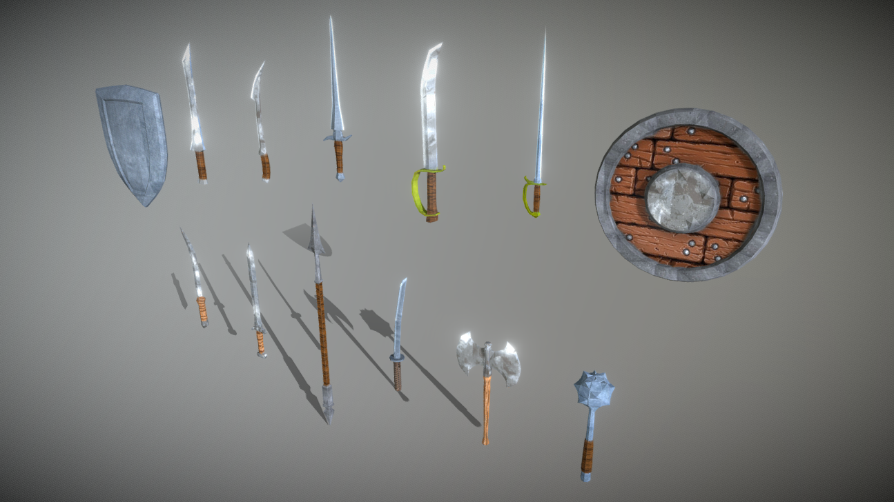 Low-Poly Medieval Weapon