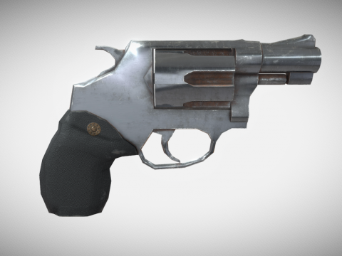 Rusty short barrel revolver