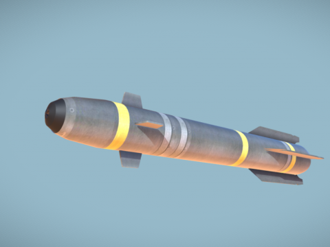 US AGM-114 HELLFIRE MISSILE 3D (GAME-READY)