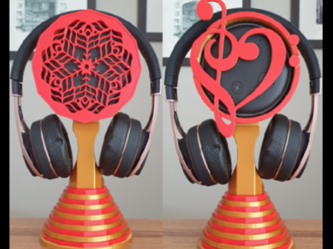 Echo Dot Headphone Stand (2 designs)