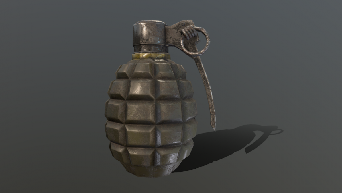 Grenade Low Poly - DownloadFree3D.com