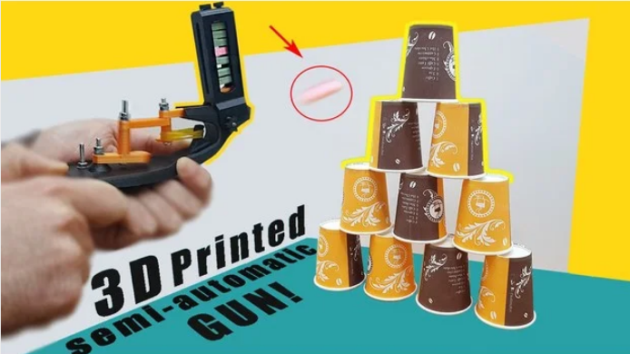 3D Printed semi-automatic GUN
