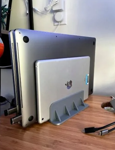 Dual MacBook vertical laptop stand