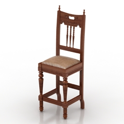 Chair bar classic 3d model