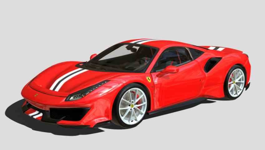 Ferrari 488 Pista - Downloadfree3d.com