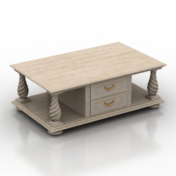 Table coffee wood 3d model