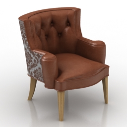 Armchair HORCHOW Haute House Bright Tiffany Damask 3d model