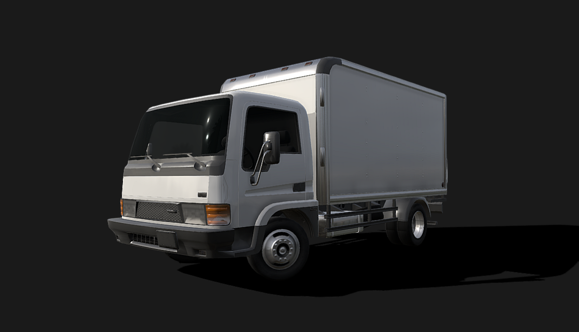 '90 Light Commercial Truck - Low poly model